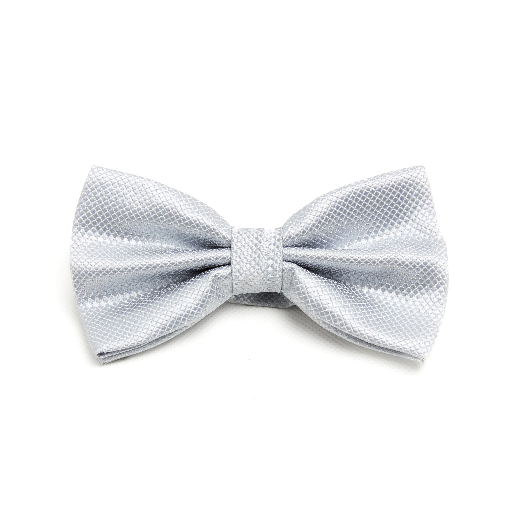 Lupo Bianco Silver Textured Bow Tie
