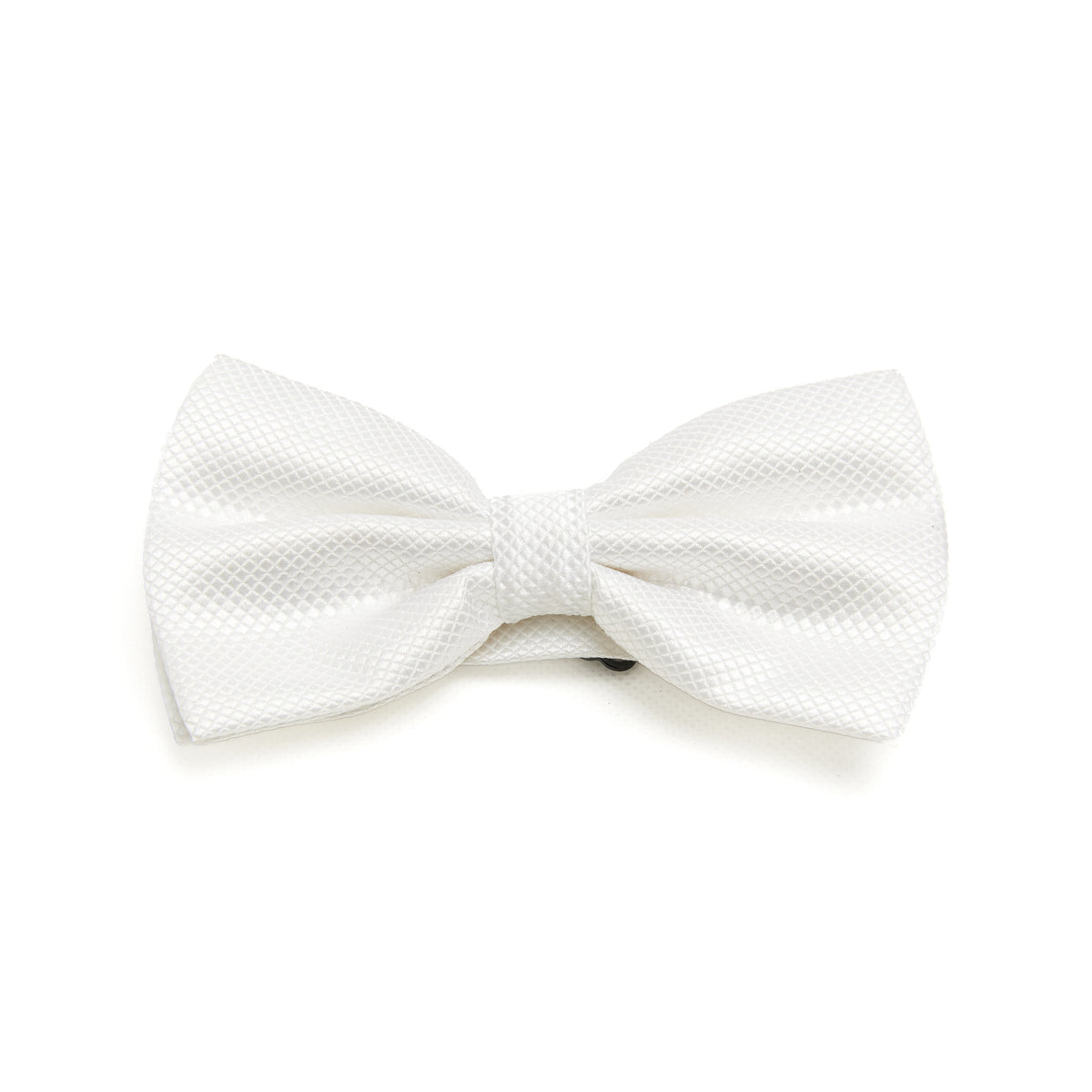 Lupo Bianco White Textured Bow Tie