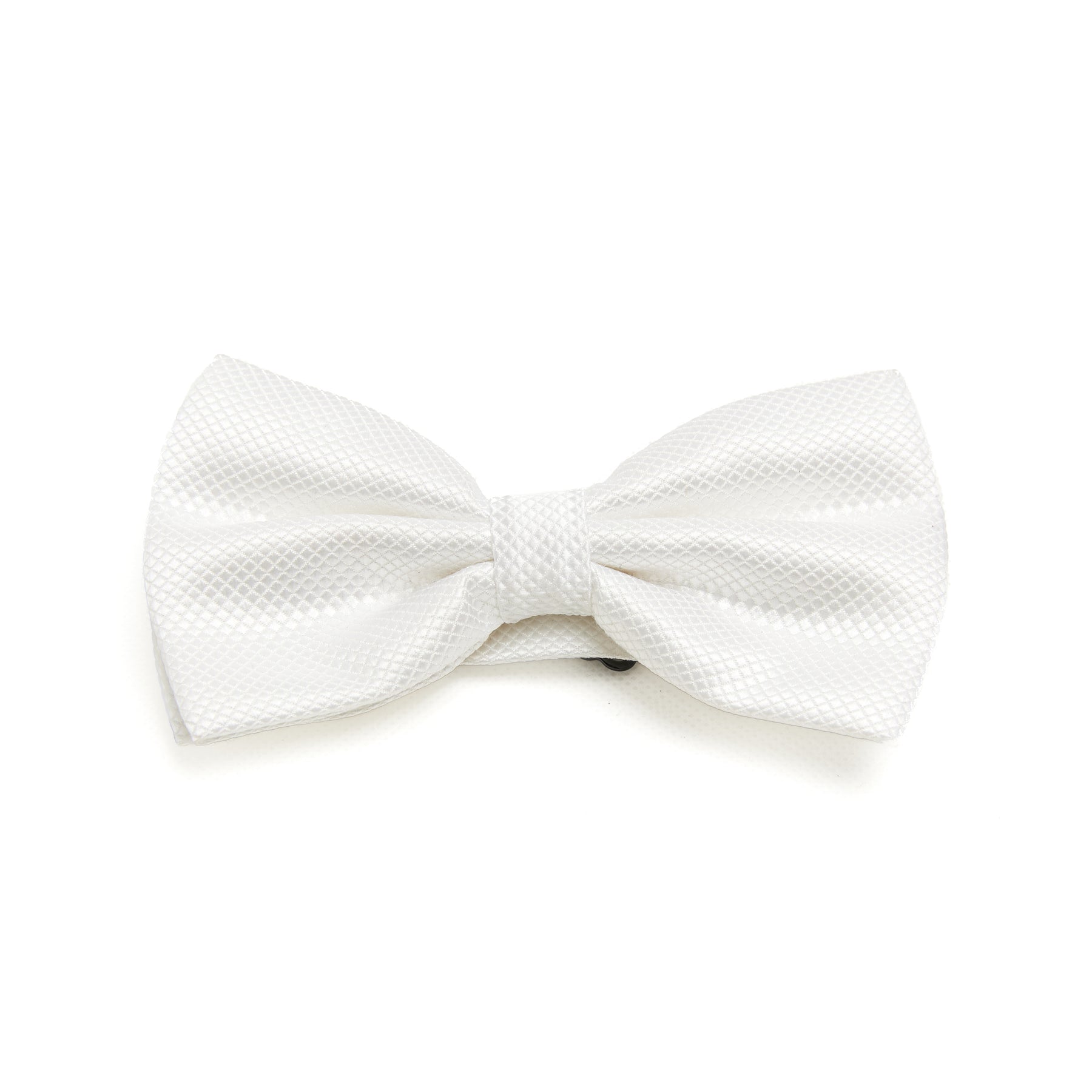 Lupo Bianco White Textured Bow Tie