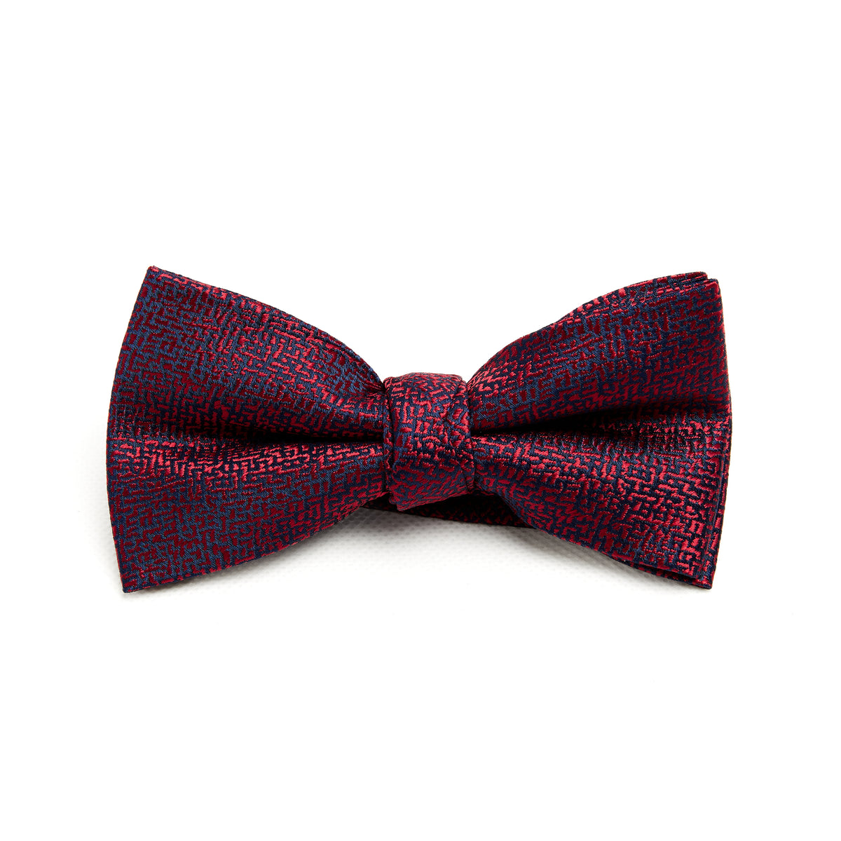 Lupo Bianco Burgundy & Navy Textured Bow Tie