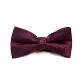 Lupo Bianco Burgundy & Navy Textured Bow Tie