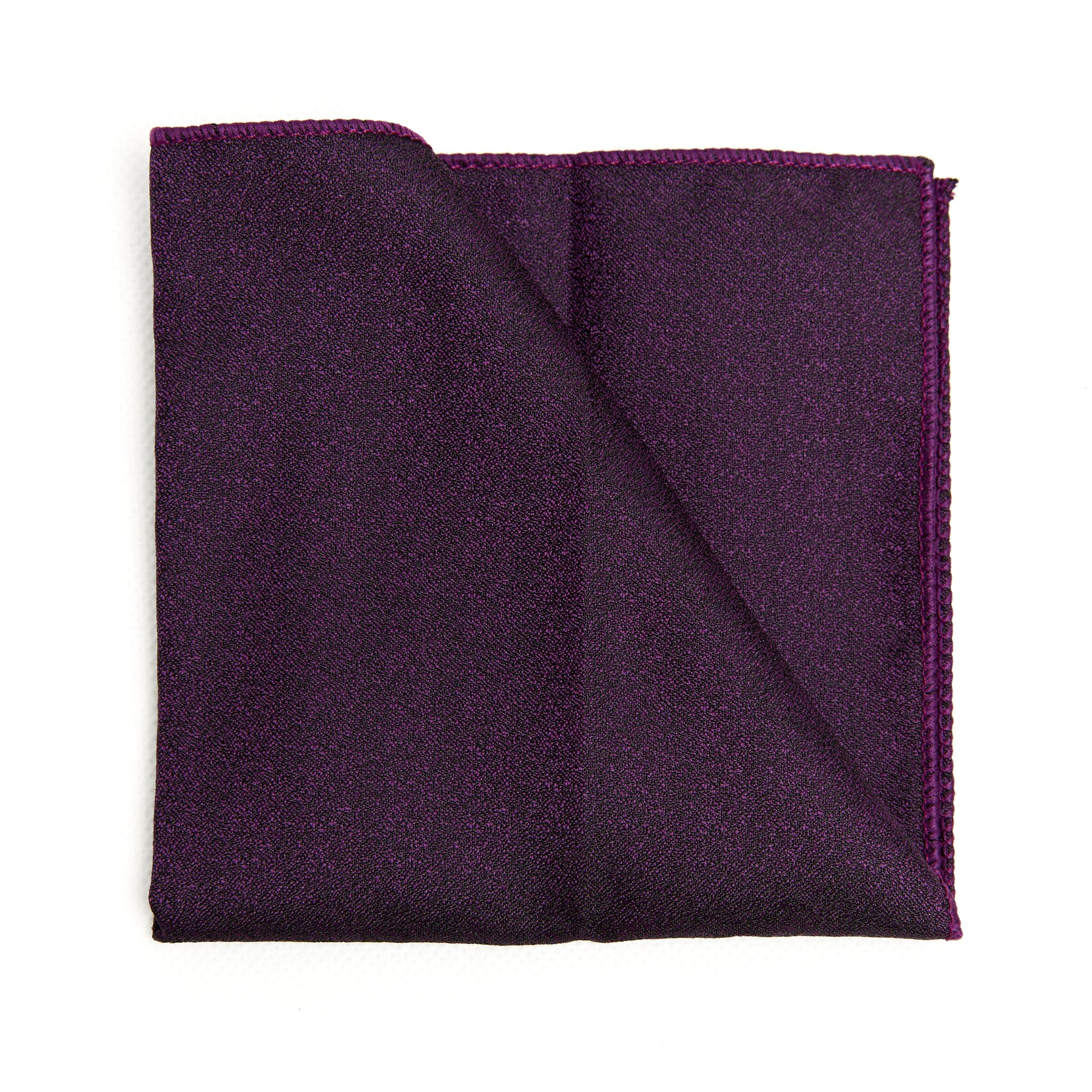 Lupo Bianco Deep Aubergine Pocket Square
