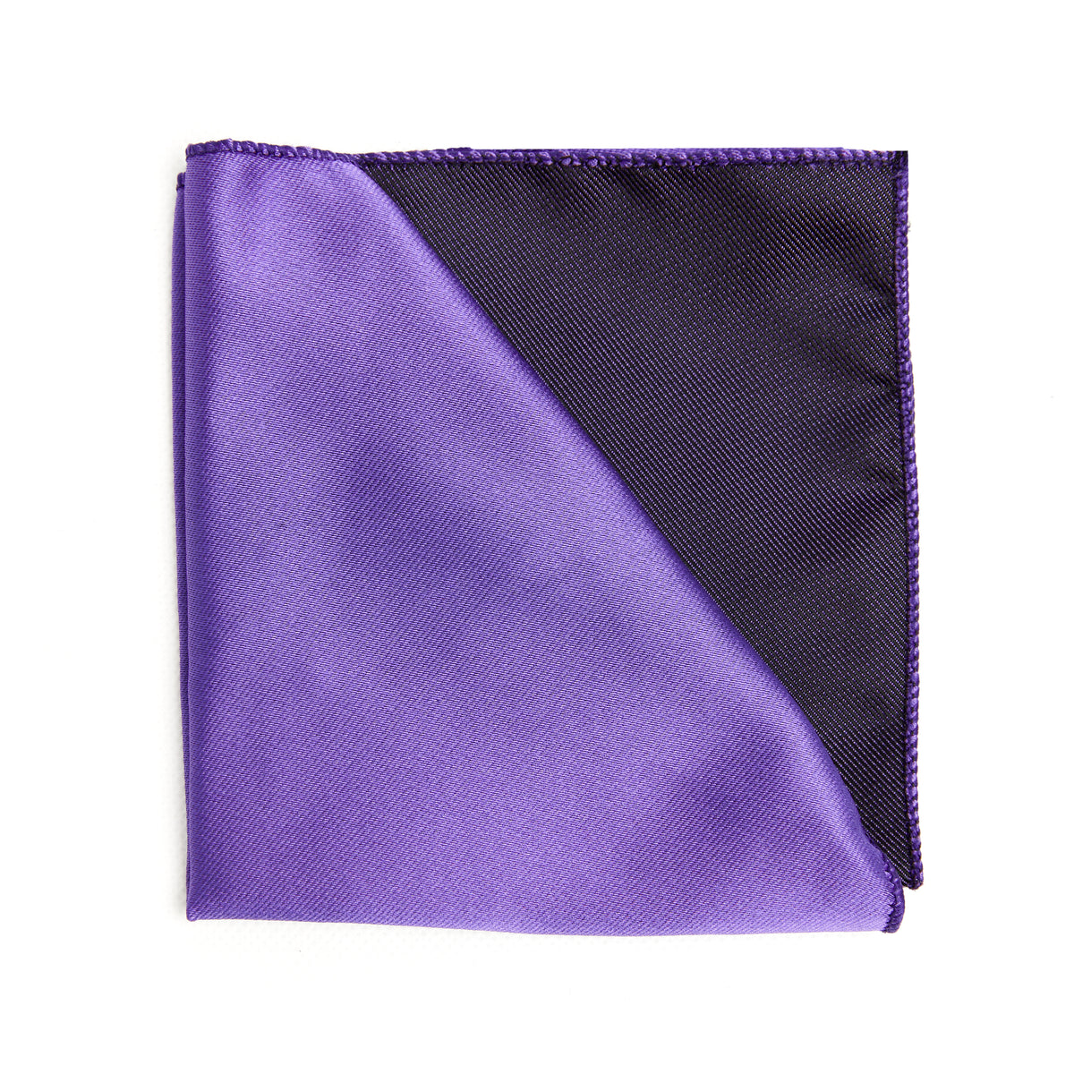 Lupo Bianco Amethyst & Noir Contrast Pocket Square