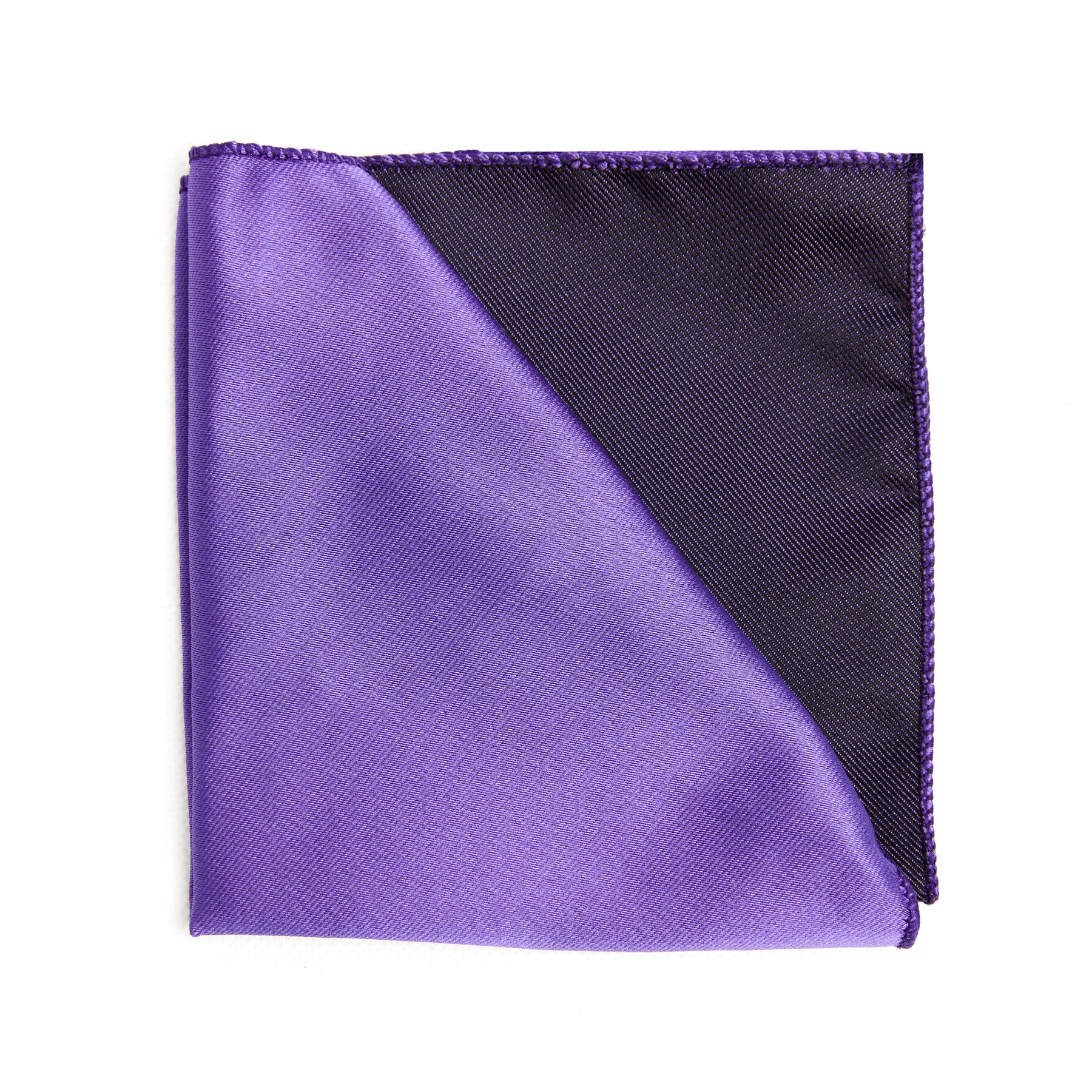 Lupo Bianco Amethyst & Noir Contrast Pocket Square