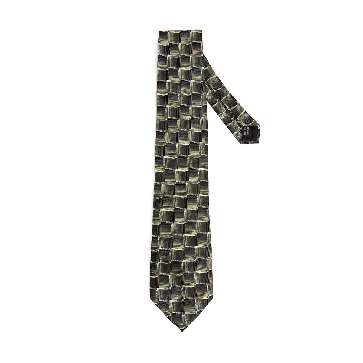 Lupo Bianco Verde Scacchi Tie