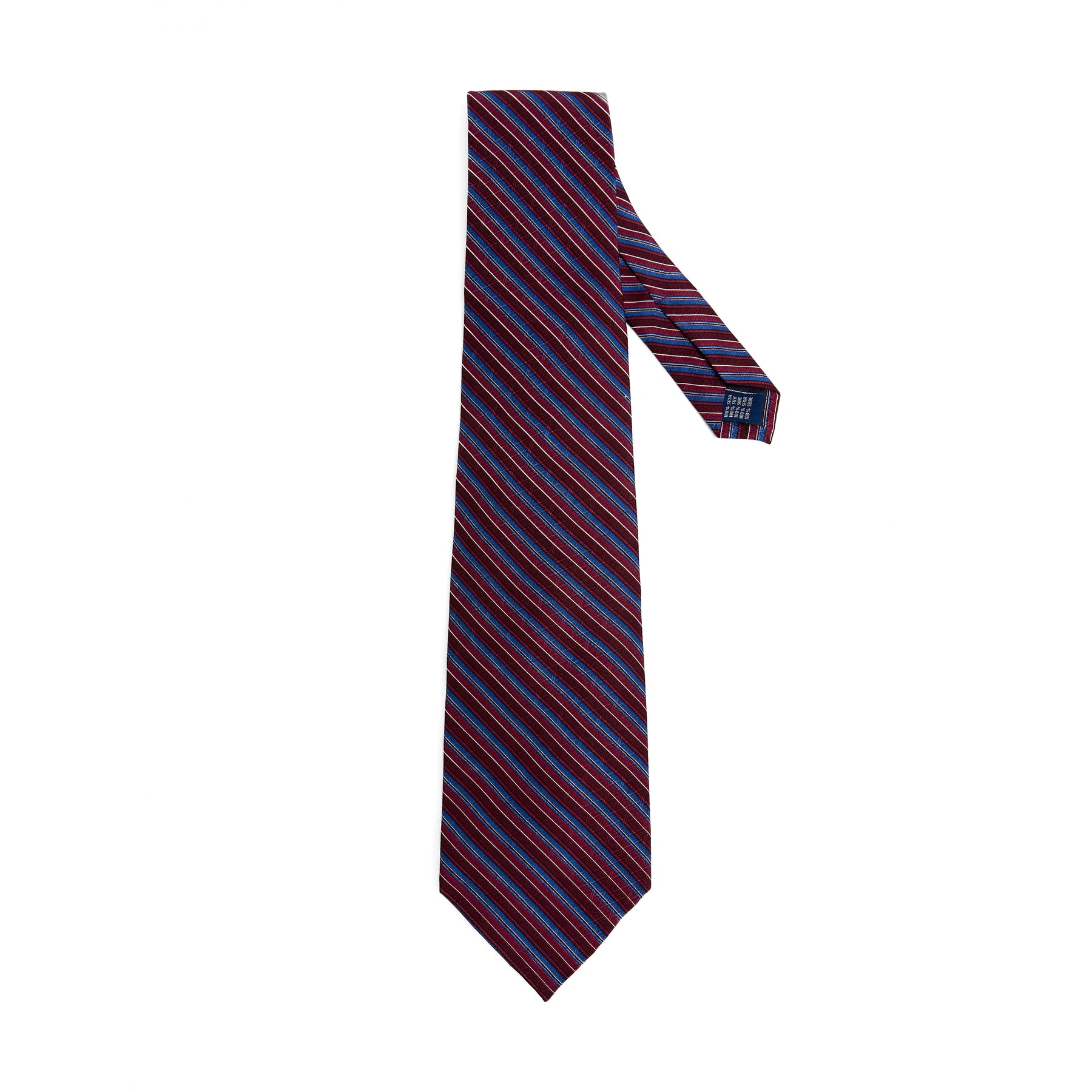 Lupo Bianco Bordeaux Regimental Stripe Tie