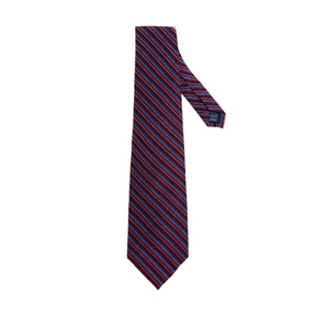 Lupo Bianco Bordeaux Regimental Stripe Tie