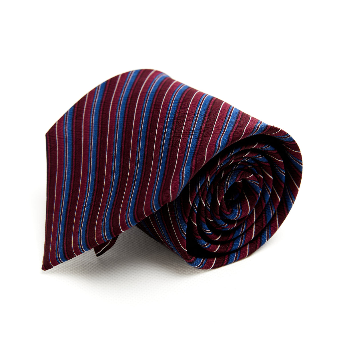 Lupo Bianco Bordeaux Regimental Stripe Tie