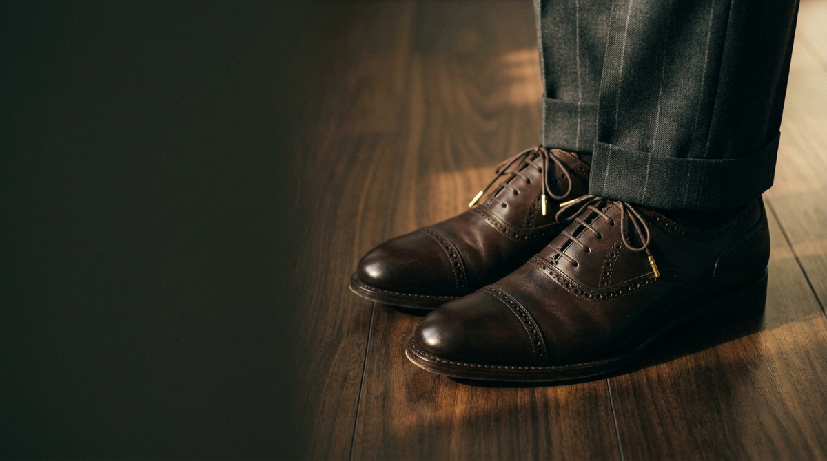 Lupo Bianco men's leather dress shoes hero